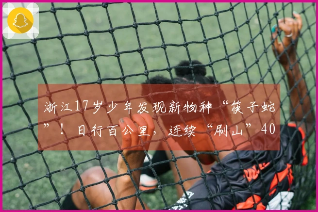 浙江17岁少年发现新物种“筷子蛇”！日行百公里，连续“刷山”40多晚：人生首篇SCI论文